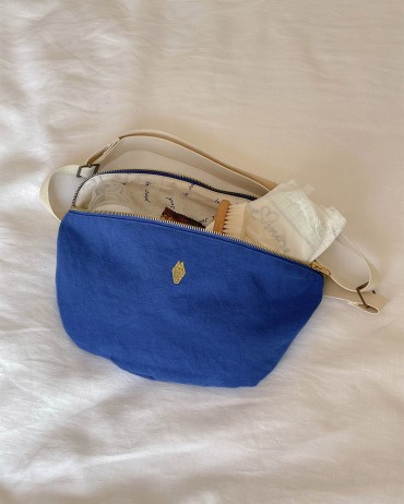 blue belt bag