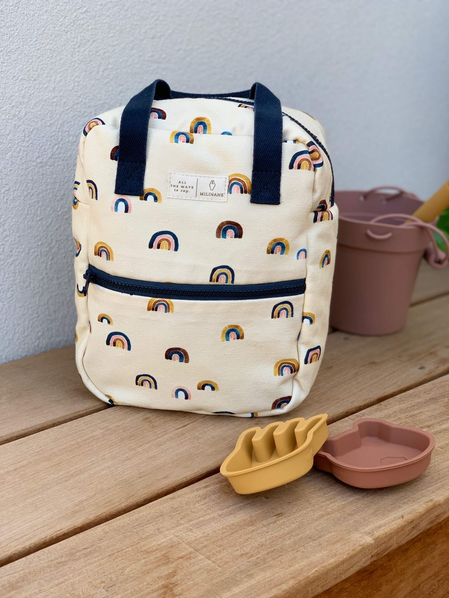 Baby backpack in cotton from Milinane